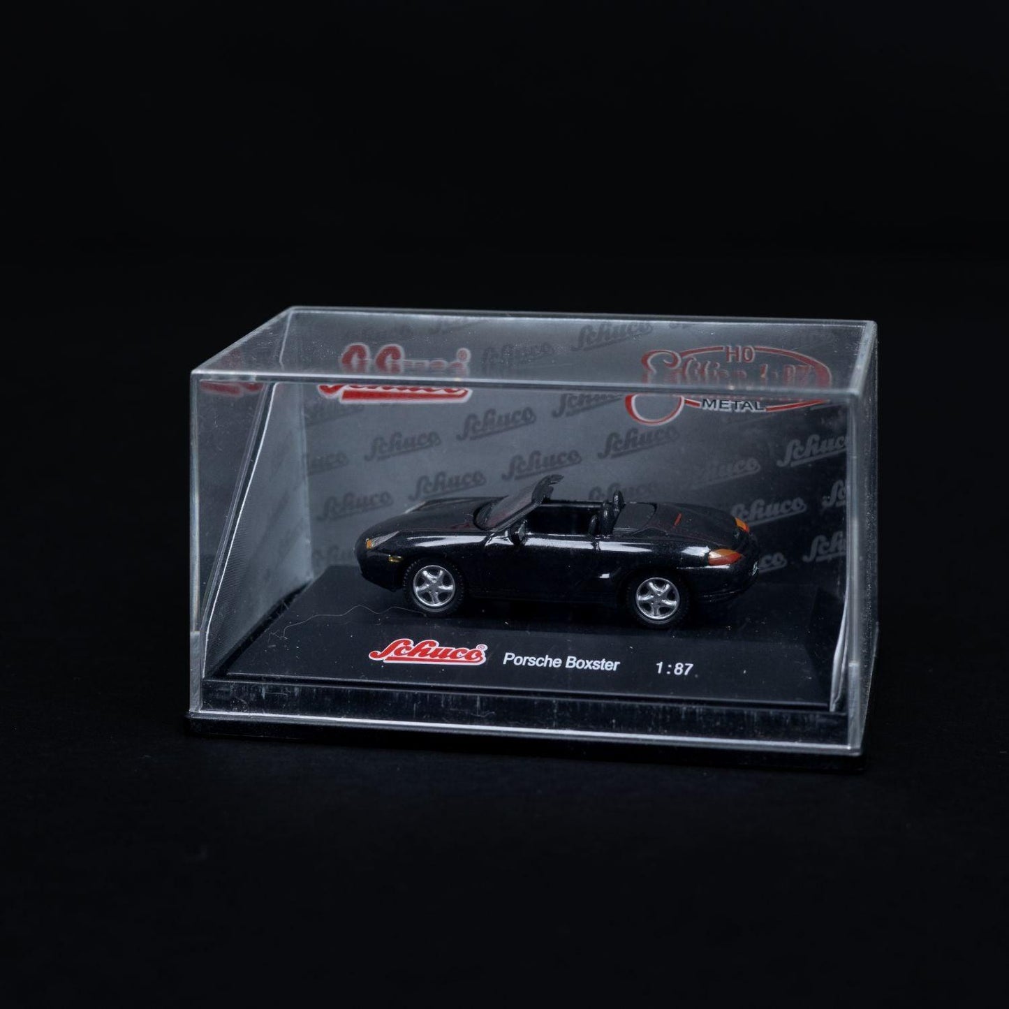 Schuco Porsche Boxster - Modellauto Maßstab 1:87 mit Mini-Showcase - Neuwertig