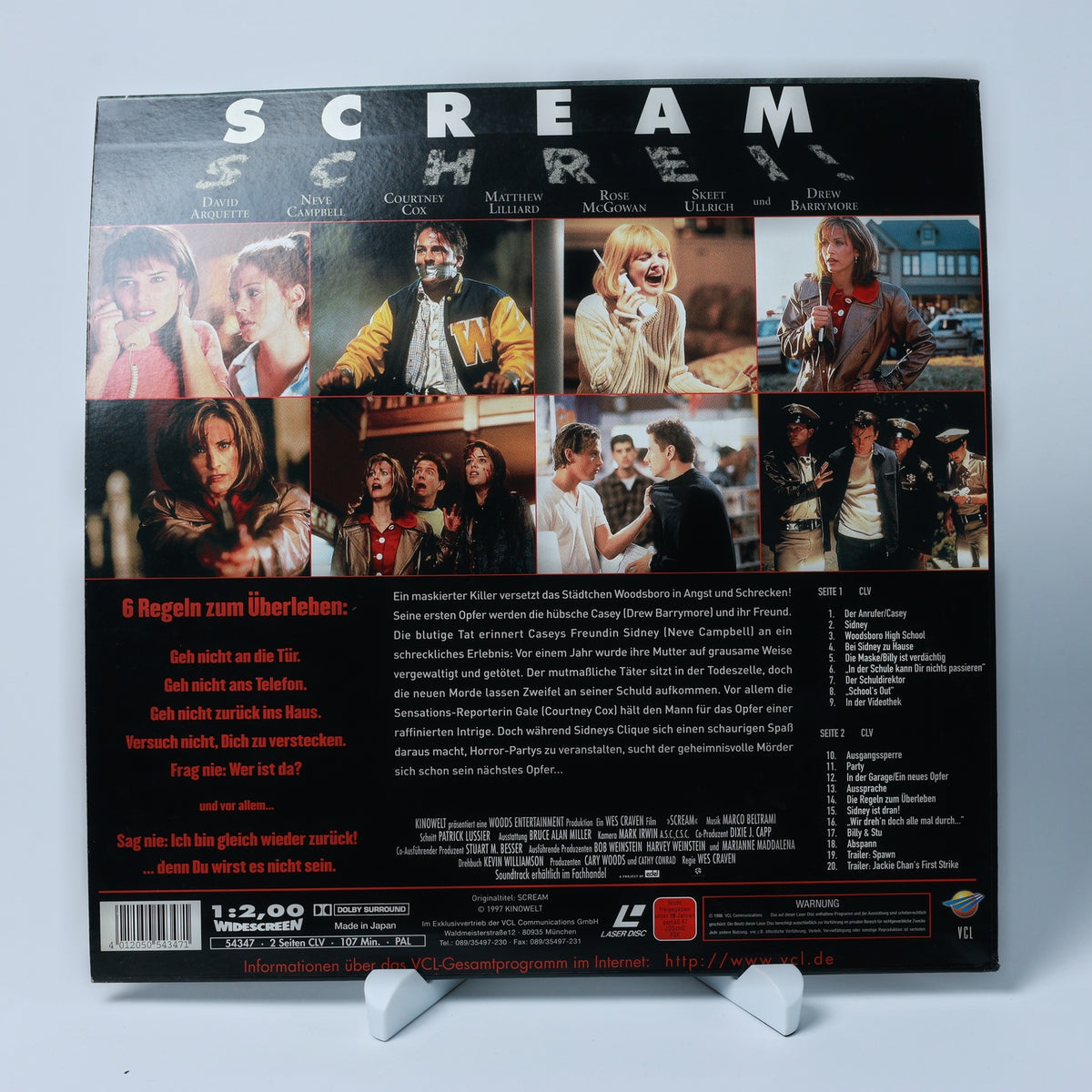 Scream - Schrei! - 1998 - Ungekürzte Fassung - LaserDisc - Zustand Sehr Gut