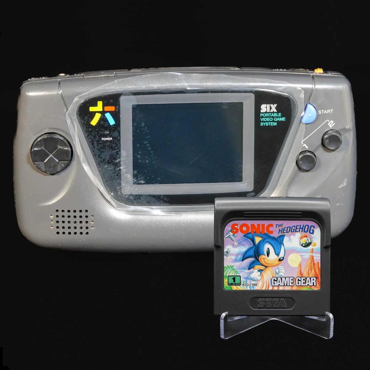 Sega Game Gear - Neue Kondensatoren - Displayscheibe - Inkl. Spiel - Gebraucht