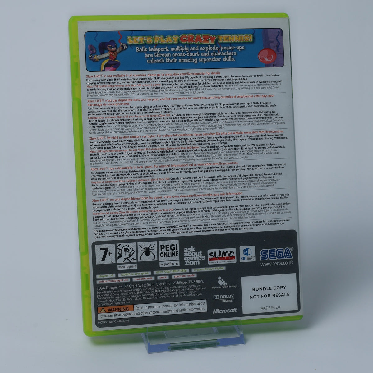 Sega Superstars Tennis - Xbox 360 Spiel - CiB - PAL - Zustand Sehr Gut