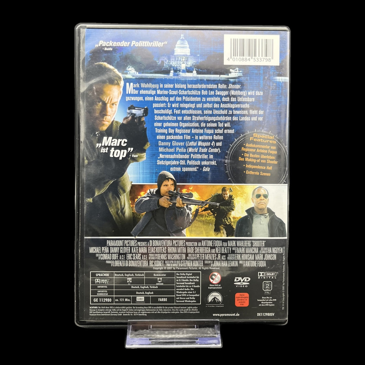 Shooter - Mark Wahlberg - Action - Thriller - Detektiv - 2007 - DVD - Gebraucht