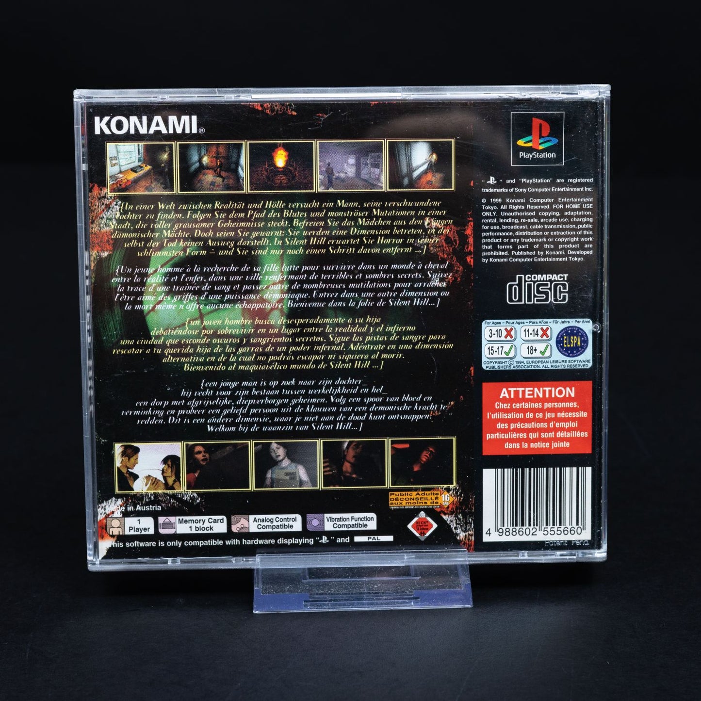 Silent Hill - Playstation PS1 Spiel - PAL - Anleitung Okay - Rest Top Zustand