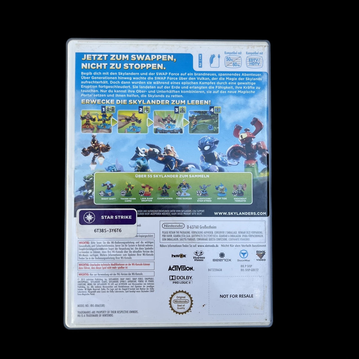 Skylanders: Swap Force - Nintendo Wii - CiB - PAL - deutsch - Gebraucht