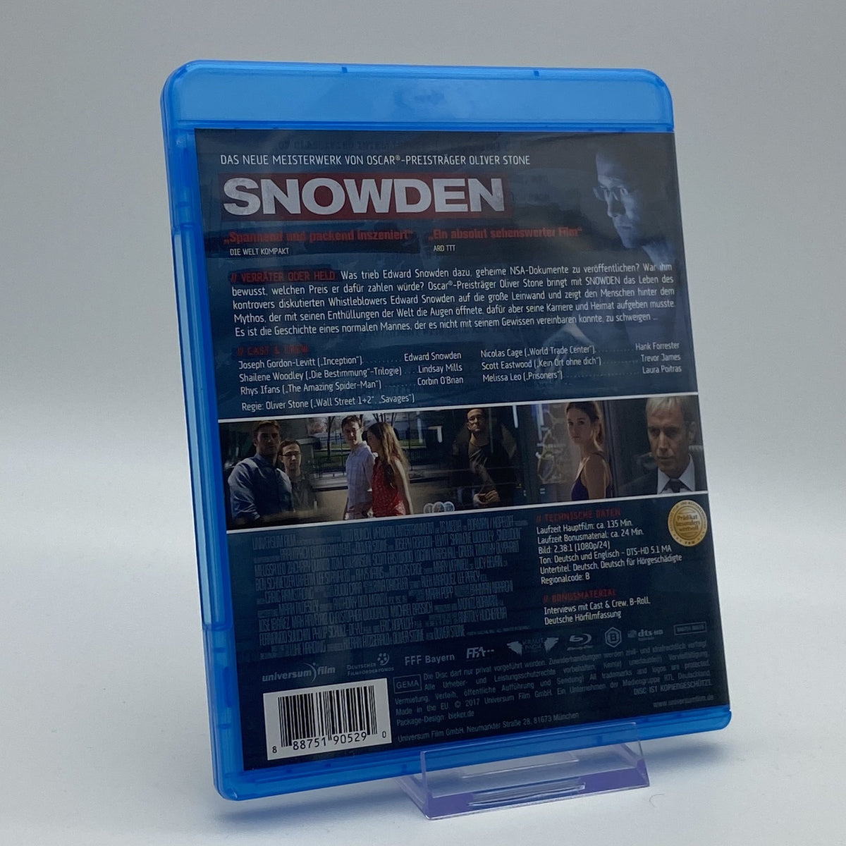 Snowden - Originalhülle mit Disc - Blu-Ray - Film - Zustand Sehr Gut