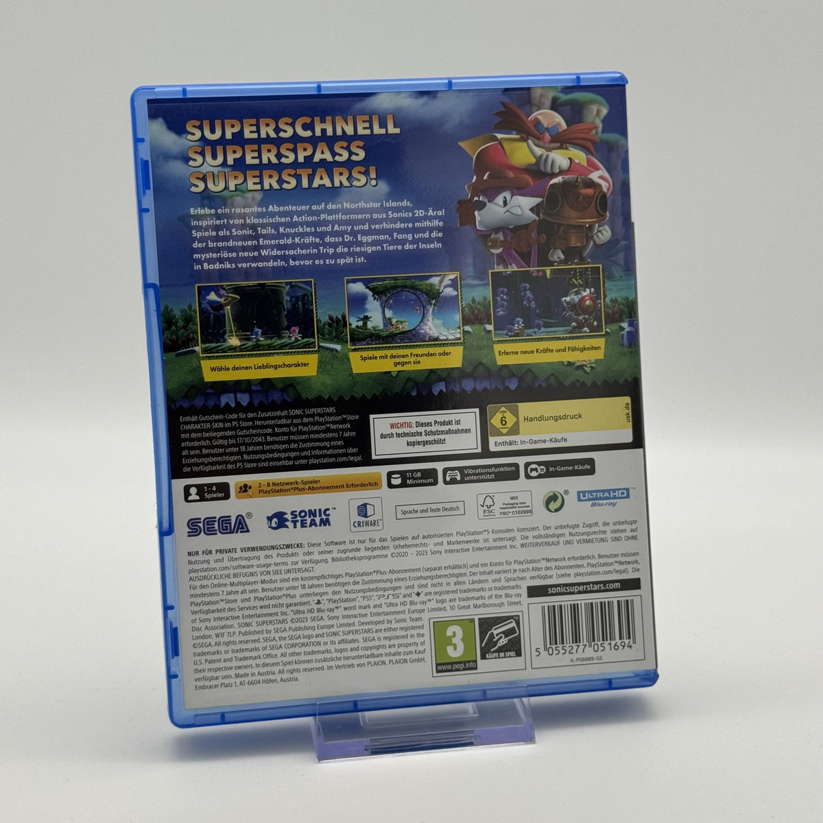 Sonic Superstars - Playstation 5 PS5 - CiB - PAL - Deutsch - Zustand Sehr Gut