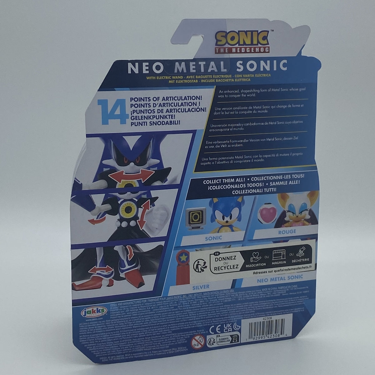 Sonic the Hedgehog Neo Metal Sonic - Action-Figur - Jakks Pacific - 10 cm - Neu