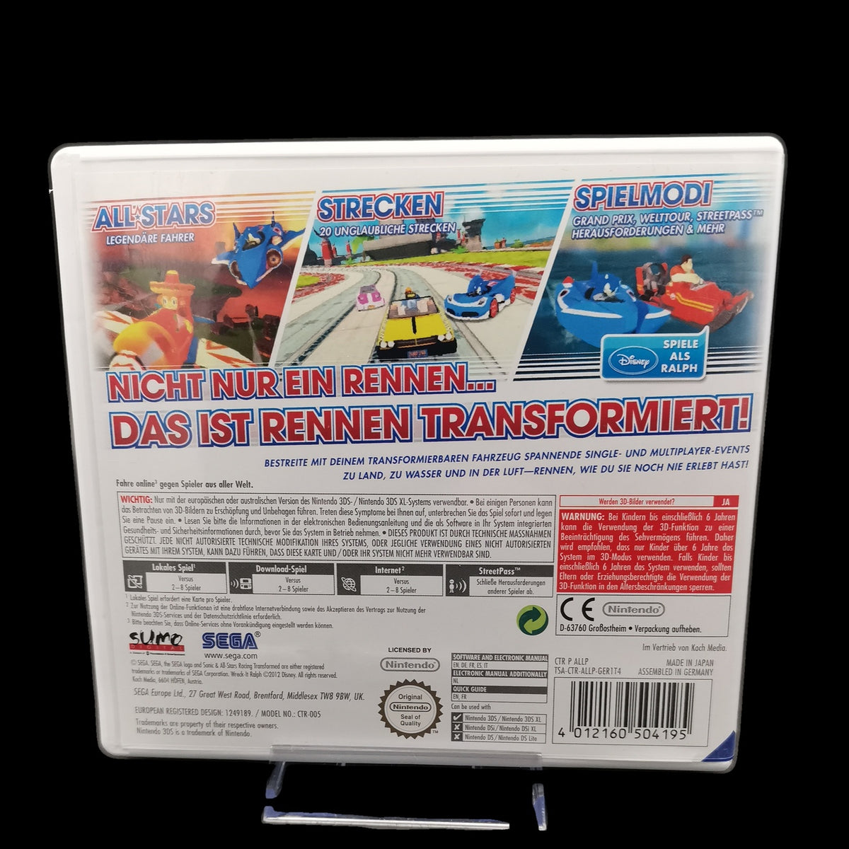 Sonic & All-Stars Racing Transformed - Nintendo 3DS - CiB - Zustand Sehr gut