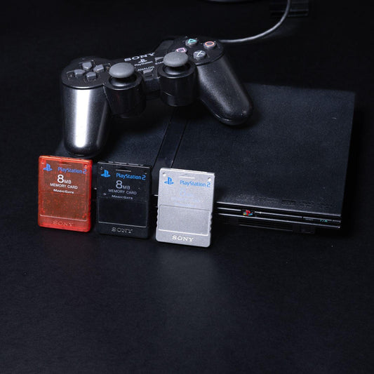 Sony Playstation 2 Slim - PAL - Mit Controller & 3x Original Memory Cards (8 MB)