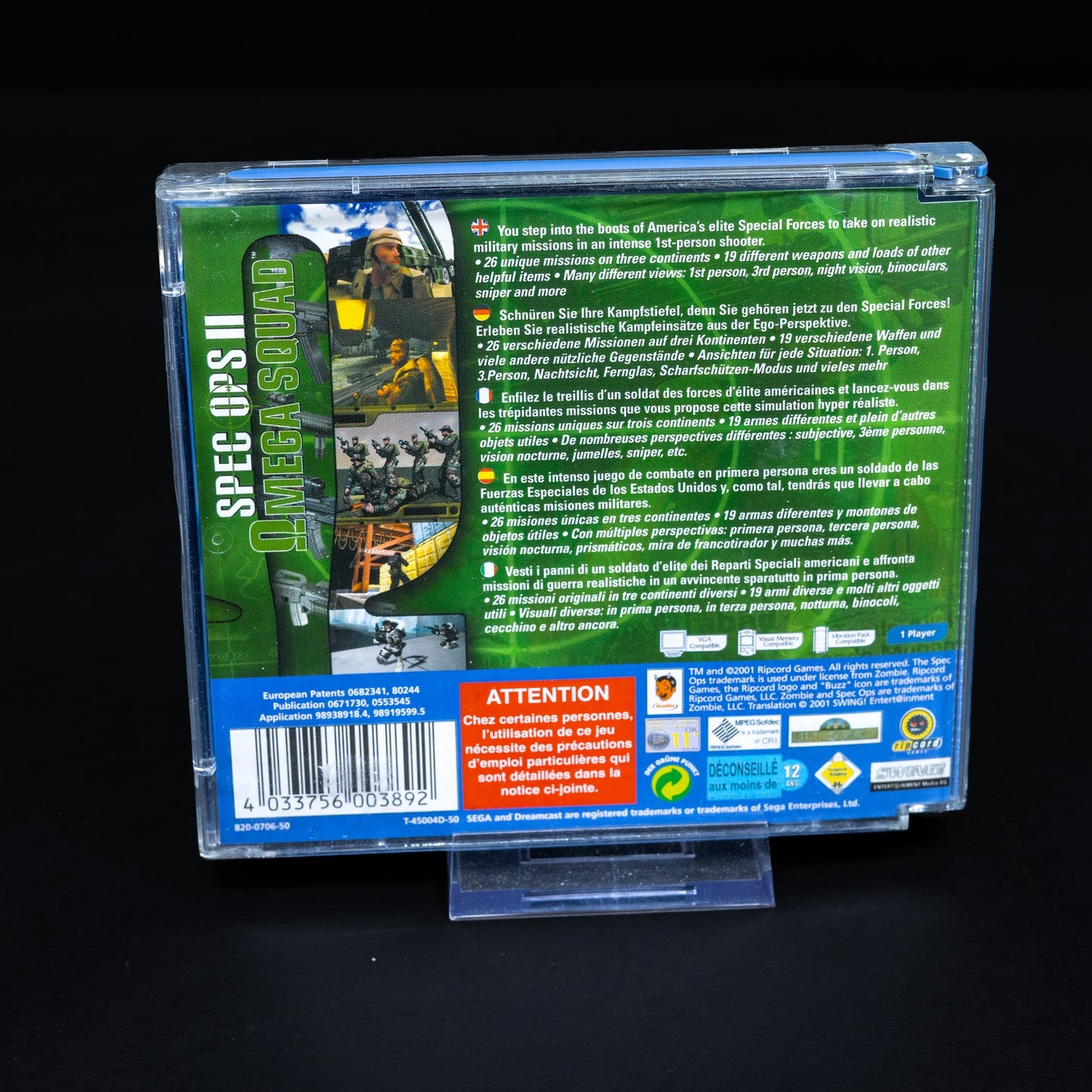 Spec Ops II Omega Squad - Sega Dreamcast Spiel - CiB - Zustand Sehr Gut