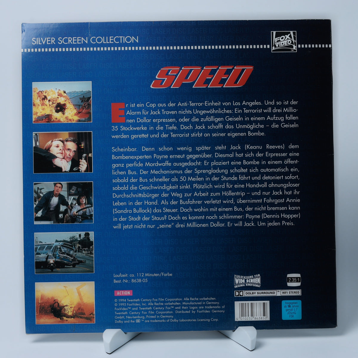 Speed - LaserDisc - 1995 - Keanu Reeves - Sandra Bullock - Zustand Sehr Gut