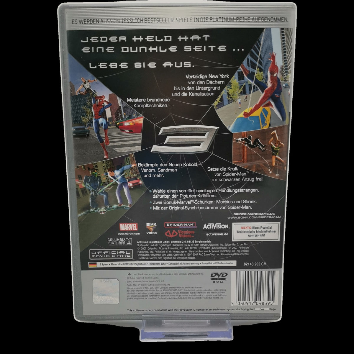 Spider-Man 3 - PS2 - Platinum - Action & Abenteuer - PAL - DE - CiB - Sehr gut
