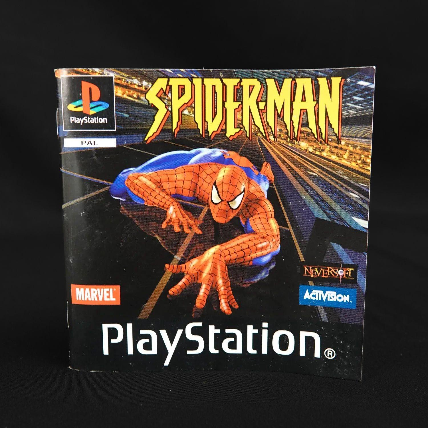 spider-man-playstation-1-ps1-spiel-cib-mit-anleitung-case-beschaedigt-pal-3 - Utopia Collectibles