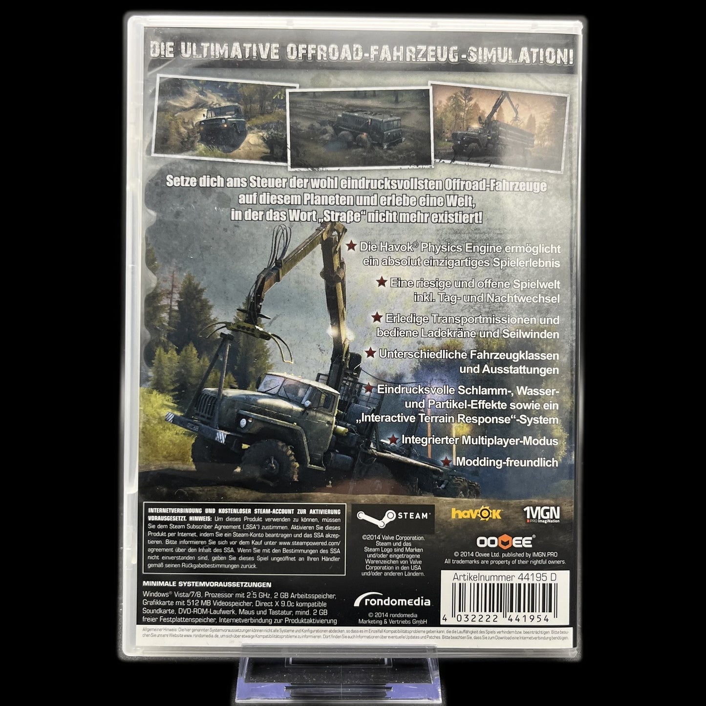 Spintires - Offroad Truck Simulator - PC - Complete in Box - deutsch - Gebraucht