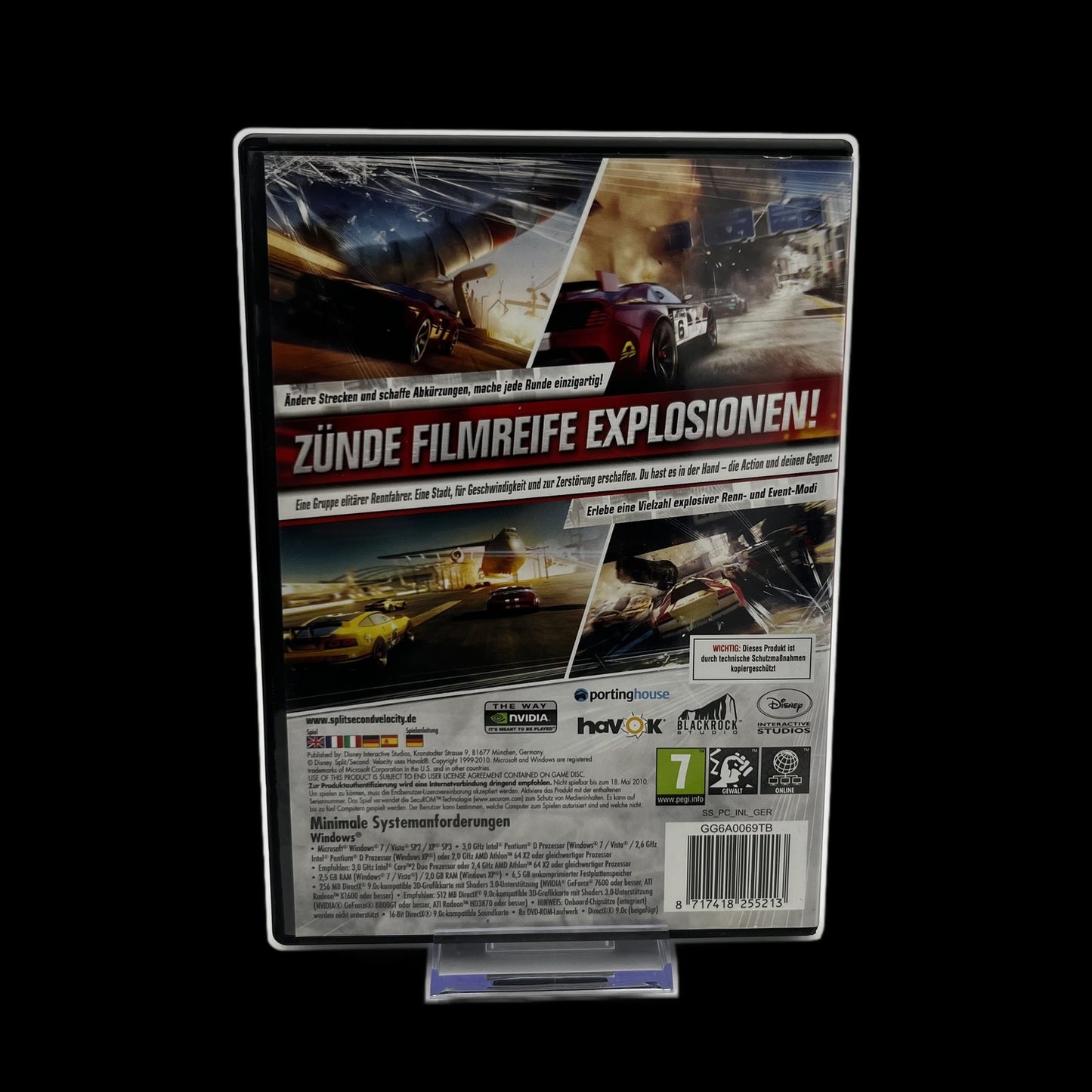 Split/Second Velocity - PC - Complete in Box - PAL - deutsch - Gebraucht