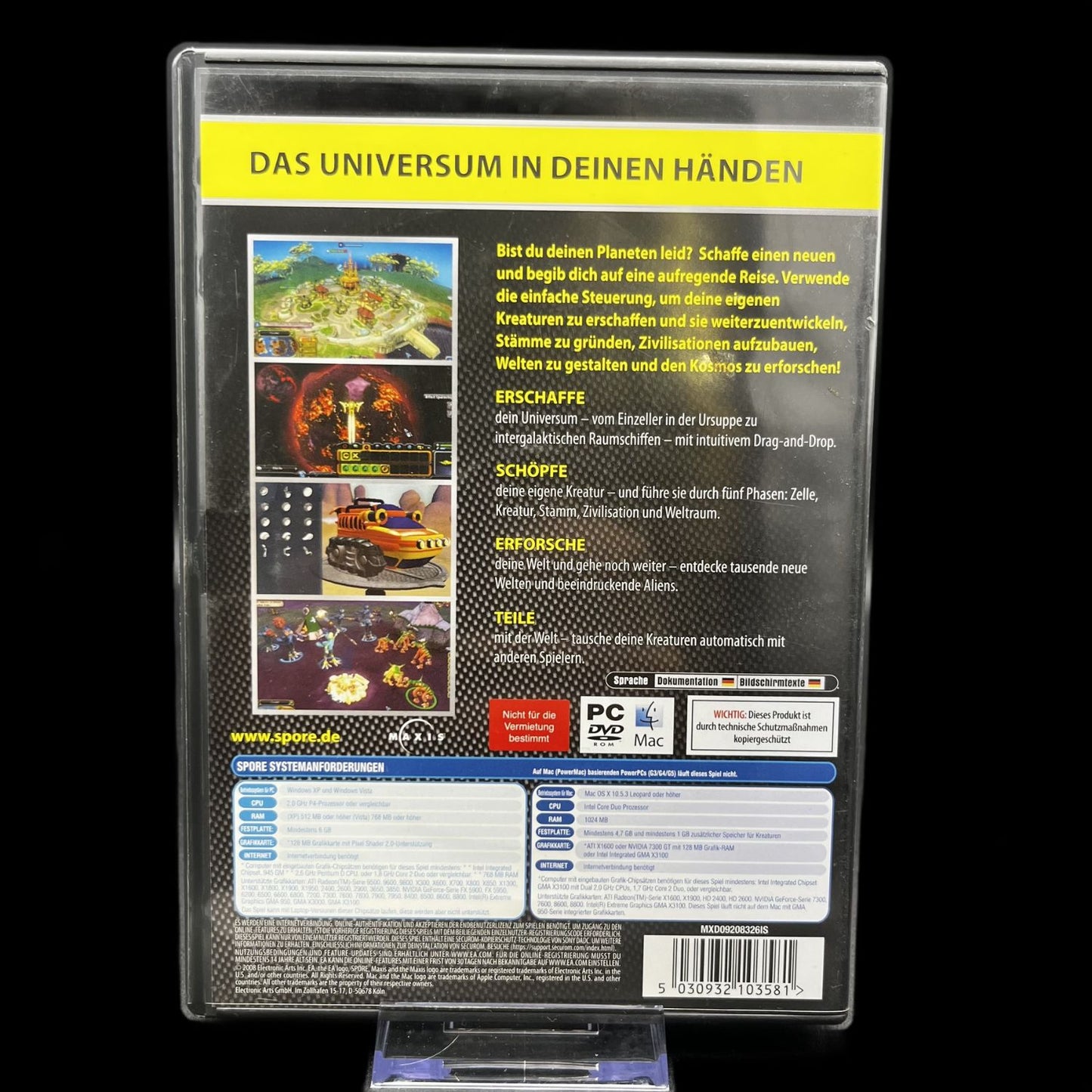 EA Classics - Spore - PC CD-ROM - Rollenspiel - Simulation - Zustand gut
