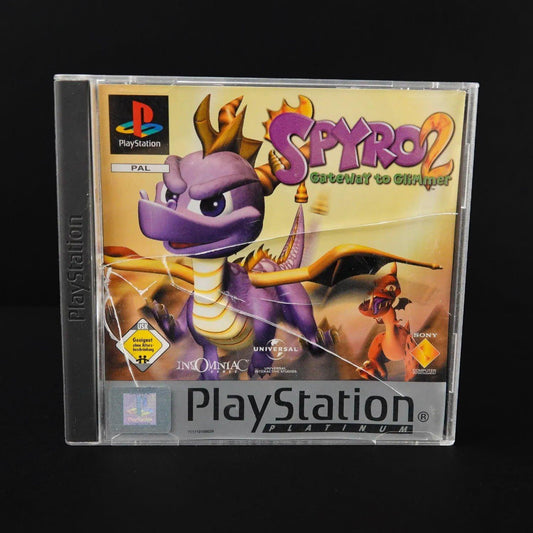 spyro-2-gateway-to-glimmer-playsation-ps1-platinum-cib-deutsch-gebraucht-1 - Utopia Collectibles