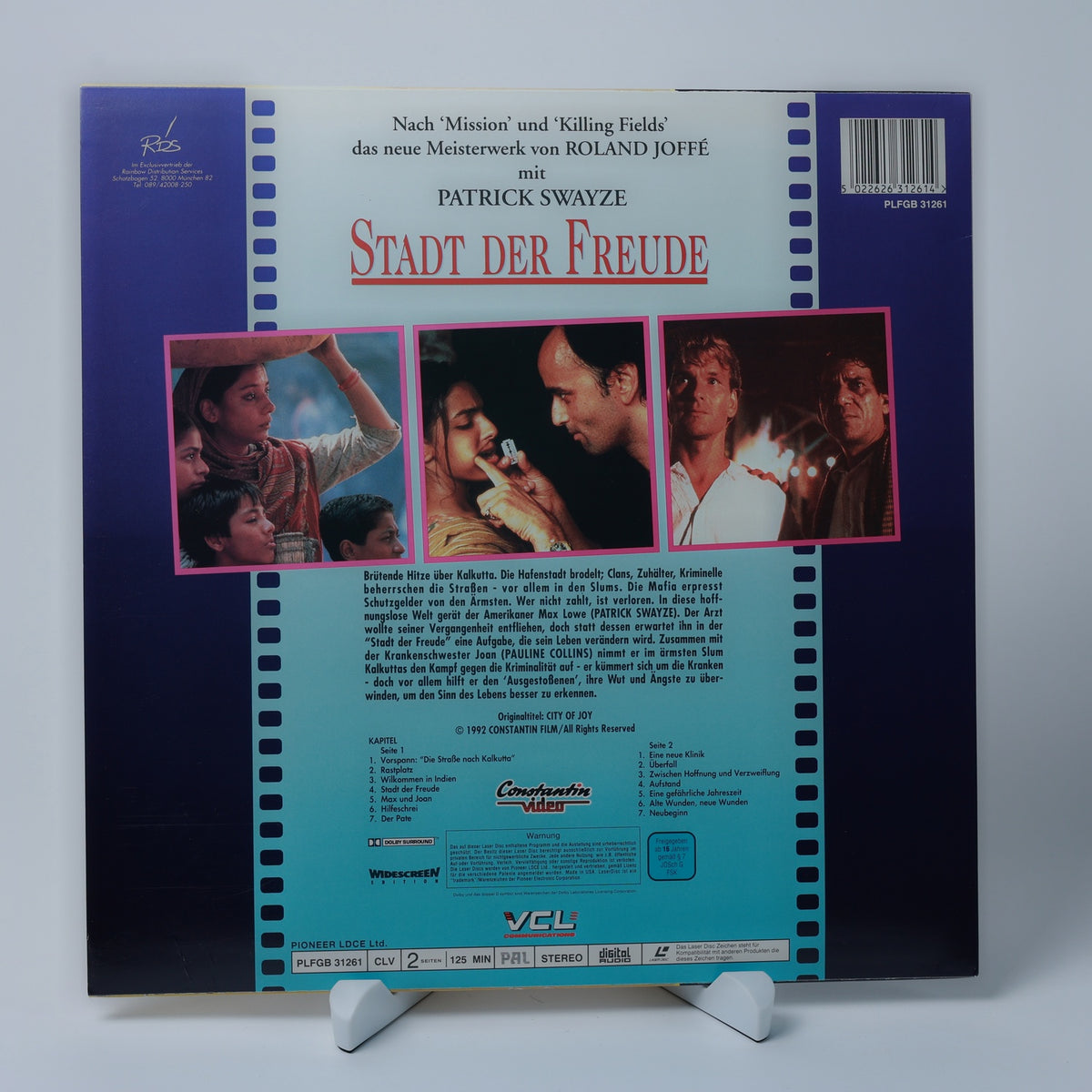 Stadt der Freude - Patrick Swayze - 1992 - LaserDisc - Widescreen - Zustand Gut