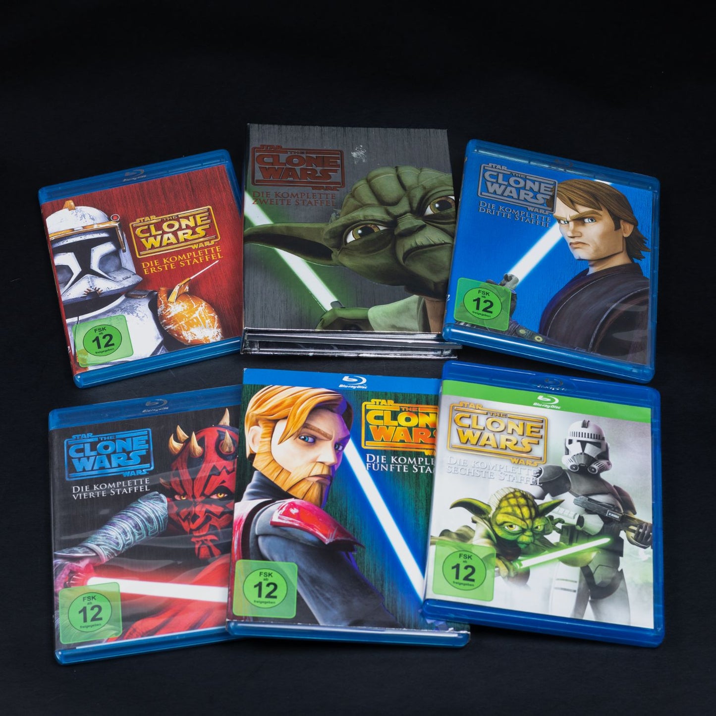 STAR WARS The Clone Wars - Blu-Ray - Staffel 1 bis 6 - Zustand Sehr Gut