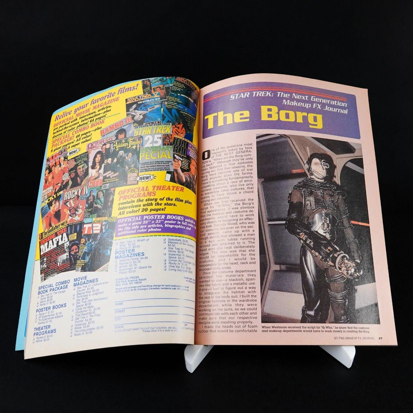 starlog-star-trek-the-next-generation-makeup-fx-journal-michael-westmore-3 - Utopia Collectibles