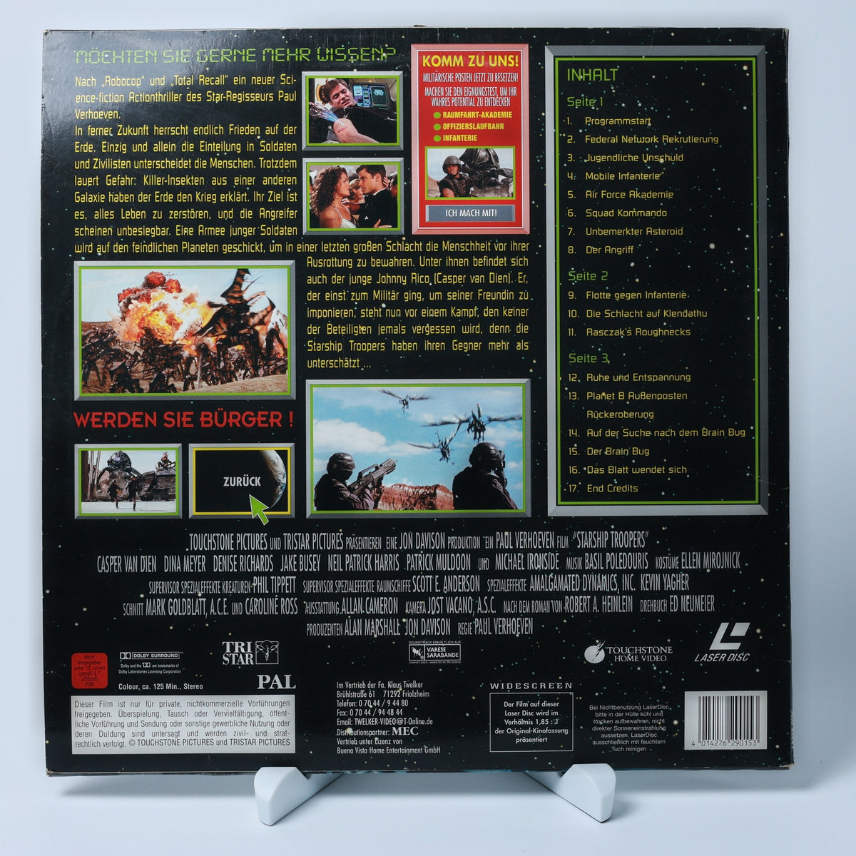 Starship Troopers - Widescreen - Paul Verhoeven - LaserDisc - Zustand Sehr Gut