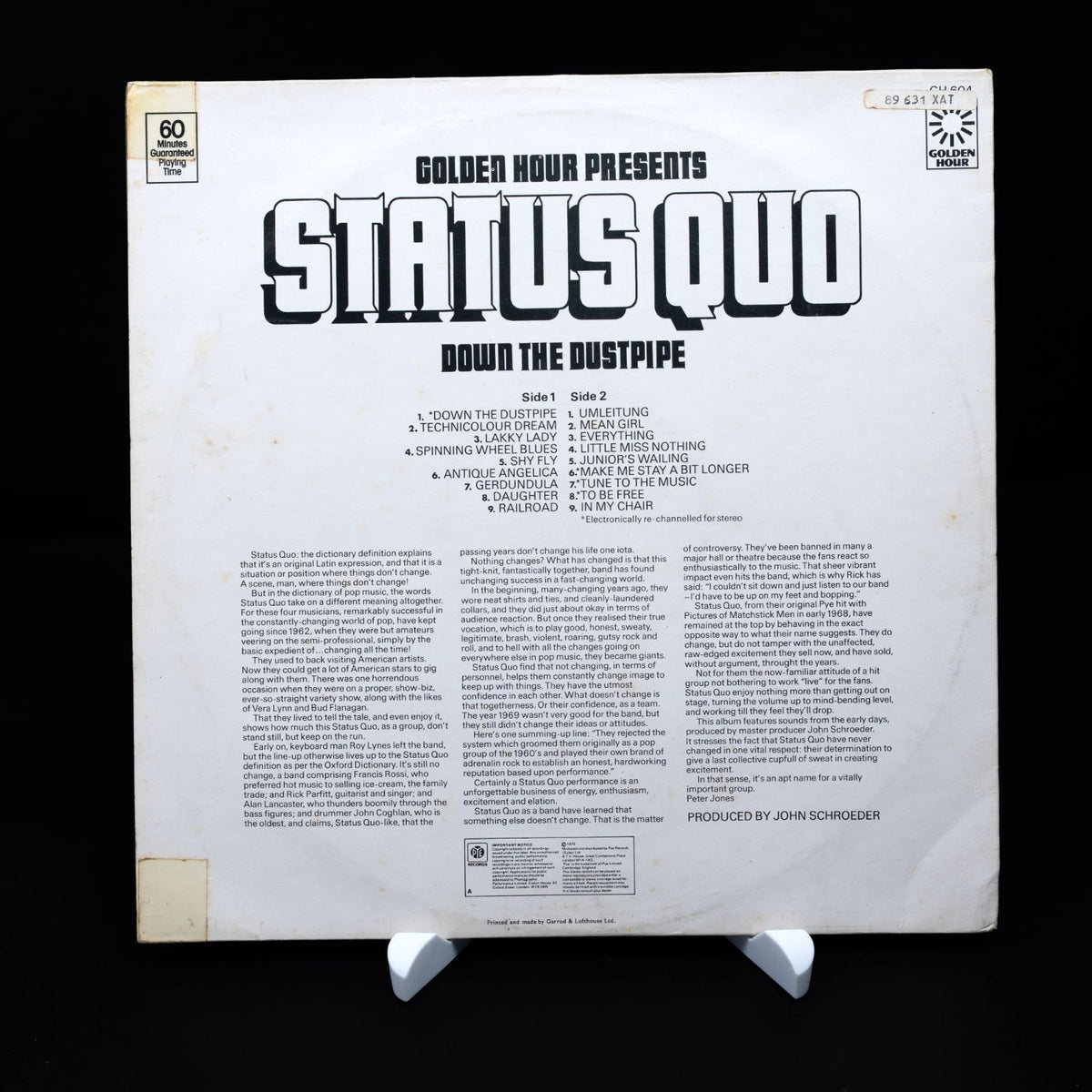 Status Quo - Status Quo - Down The Dustpipe - Vinyl LP Schallplatte - VG+ / VG