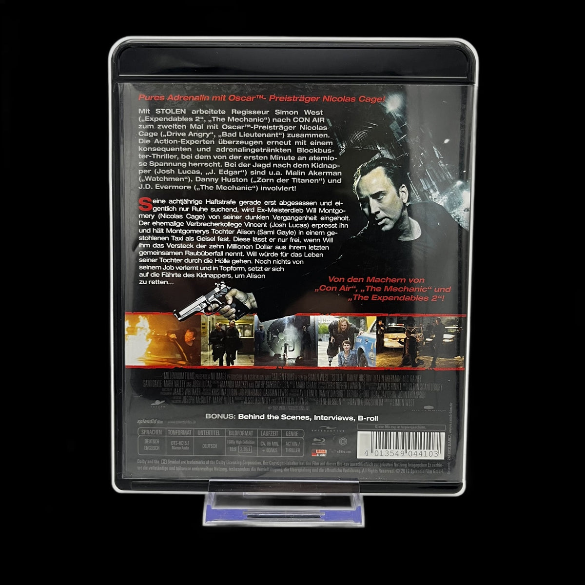 STOLEN - Nicolas Cage - Wendecover ohne FSK-Logo - Blu-Ray - Gebraucht
