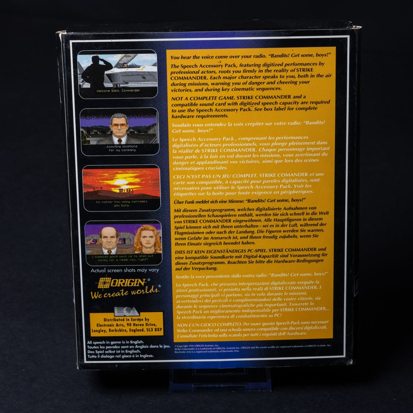 Strike Commander Speech Pack - PC IBM / MS-DOS - Big Box CiB - Zustand Gut