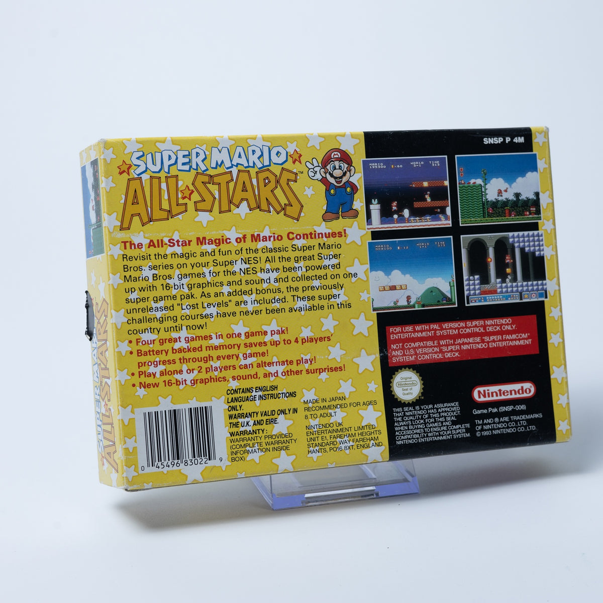 Super Mario All Stars - Super Nintendo SNES - PAL/UK - CiB - Zustand Sehr Gut