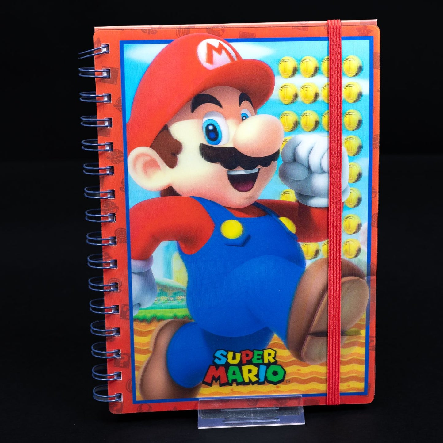 Super Mario Notiz-Block / Ring-Buch - mit Holo-Cover - NEU