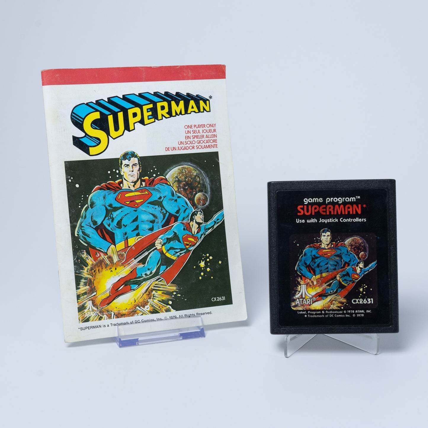 Superman - Atari 2600 - Modul mit Anleitung - Funktioniert - Zustand Sehr Gut