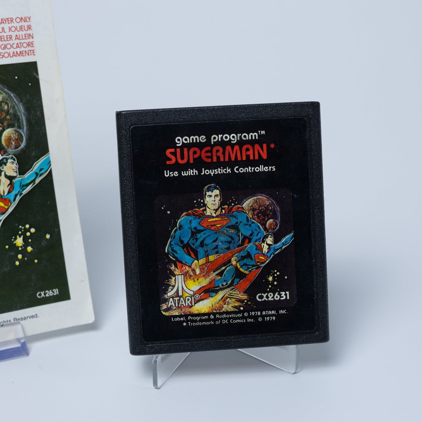 Superman - Atari 2600 - Modul mit Anleitung - Funktioniert - Zustand Sehr Gut