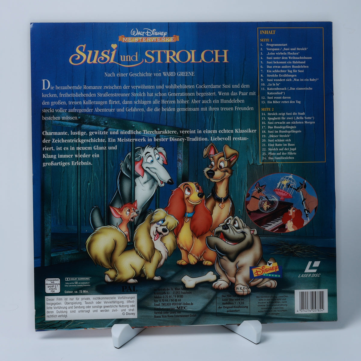 Susi und Strolch - Widescreen Edition - Disney - LaserDisc - Zustand Gut