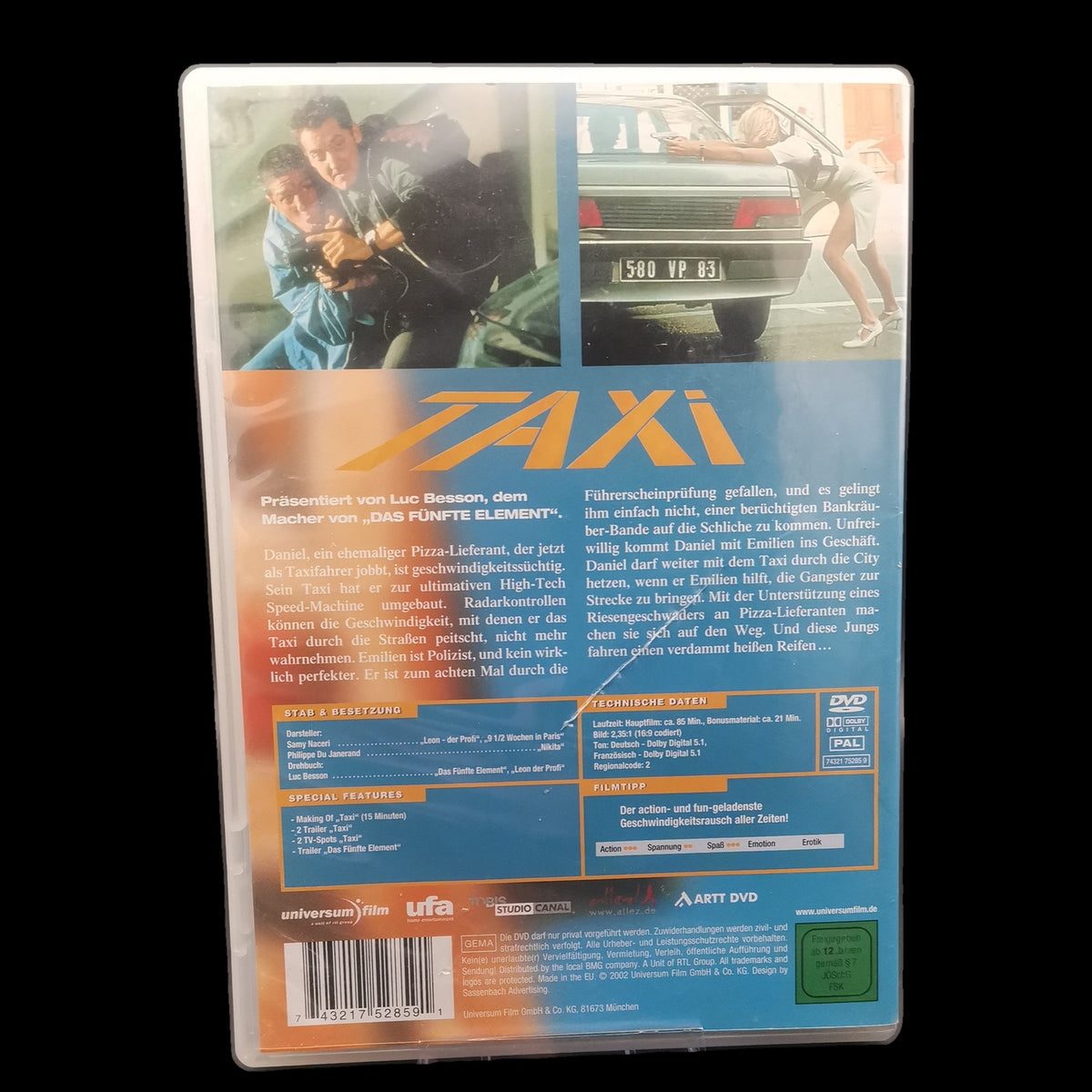 Taxi - Samy Naceri - Frédéric Diefenthal - Actionfilm - DVD - Buddy - Gebraucht