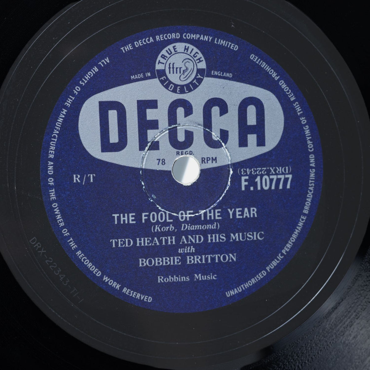 Ted Heath - Autumn Concerto / The Fool Of The Year - Shellack Platte 1956 - NM