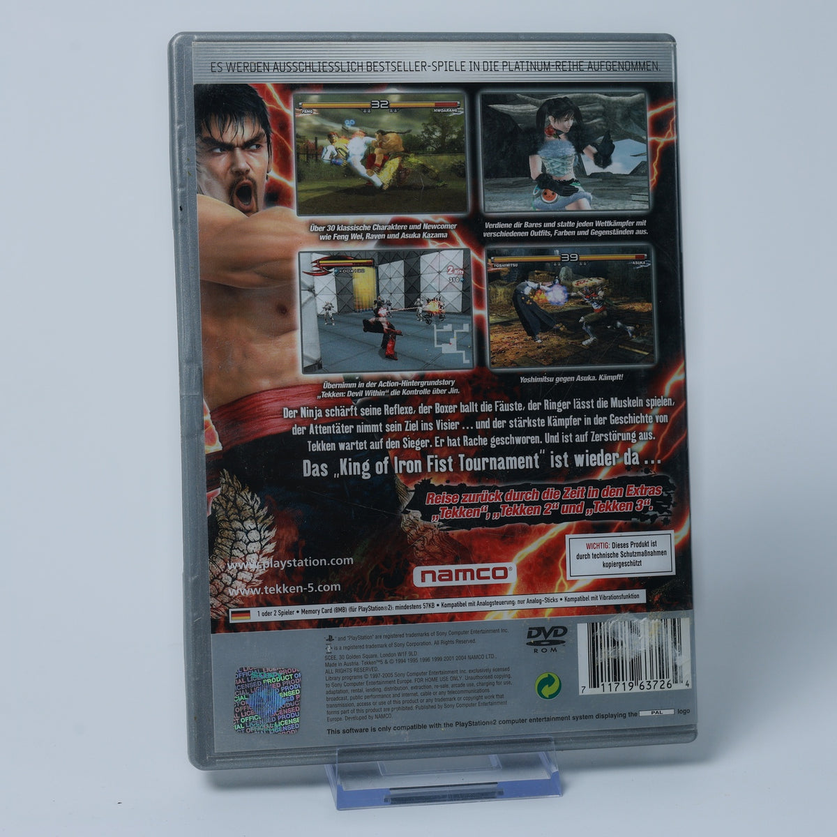 Tekken 5 - Playstation 2 PS2 Platinum Spiel - PAL - Deutsch - Zustand Sehr Gut
