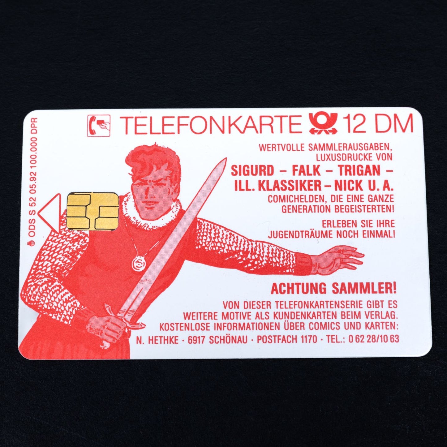 Telefonkarte - Comic Kunst: Sigurd - Motiv Nr 1 - ODS S 52 05.92 100.000 DPR