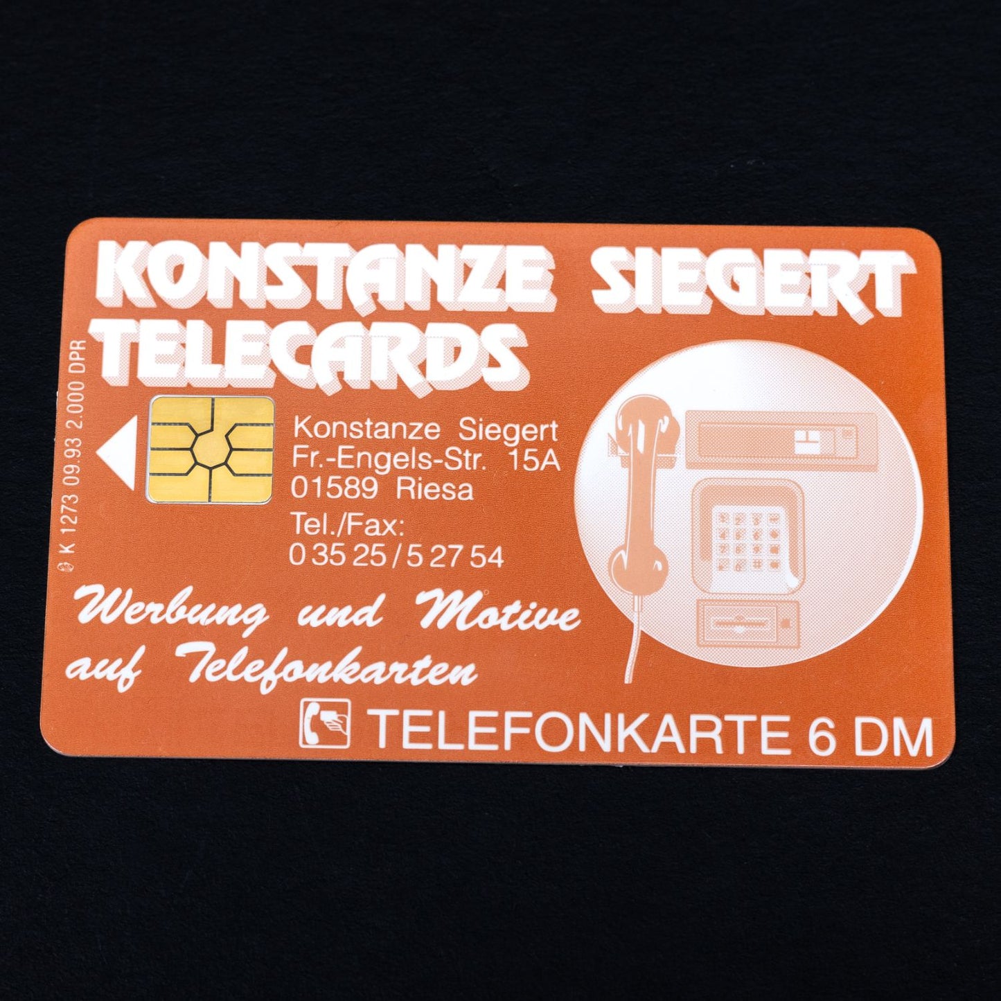 Telefonkarte - Konstanze Siegert - K 1273 09.93 2.000 DPR - Auflage 2000 Stück