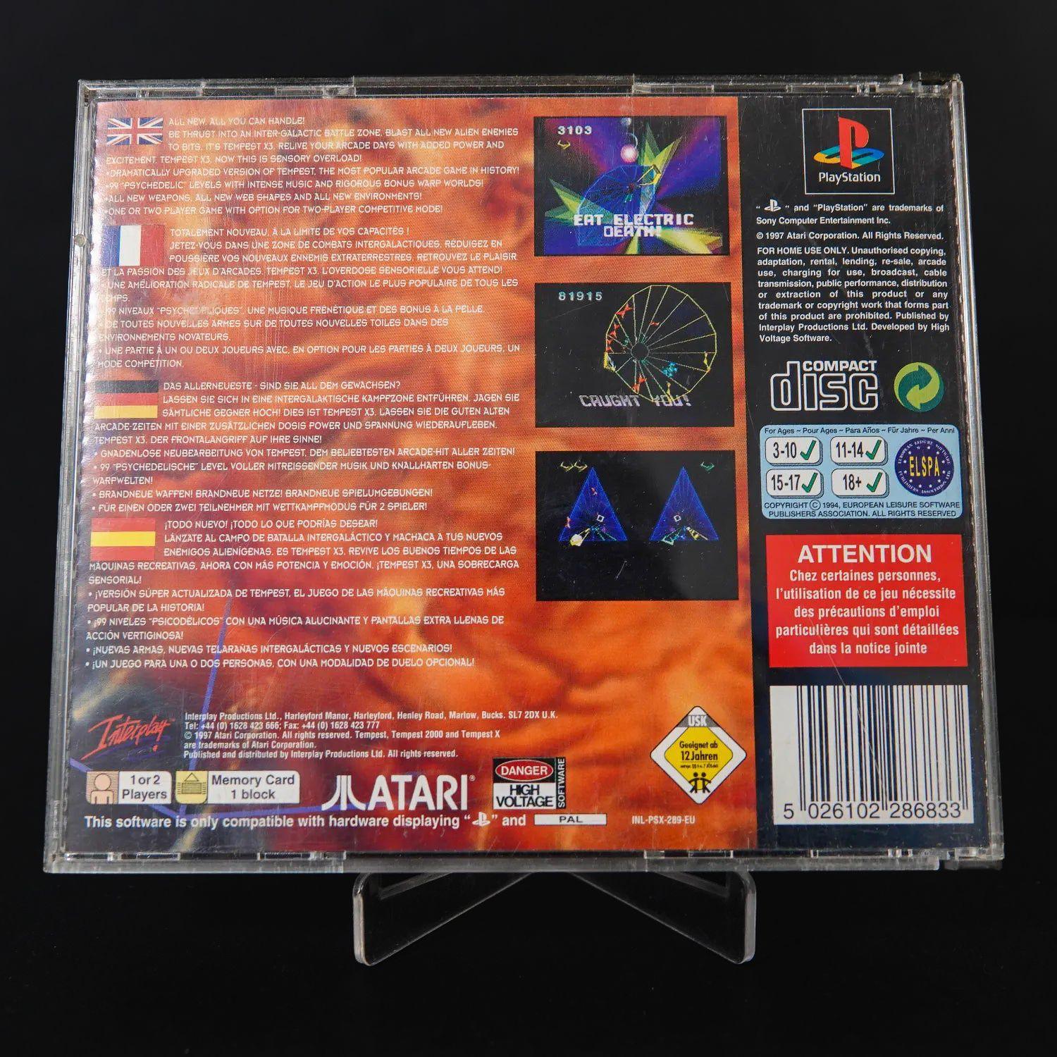 tempest-x3-playstation-ps1-black-label-komplett-cib-pal-zustand-sehr-gut-2 - Utopia Collectibles