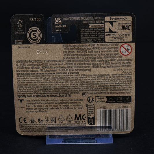tesla-modell-3-sammlerstueck-standmodell-mattel-matchbox-164-ovp-2 - Utopia Collectibles
