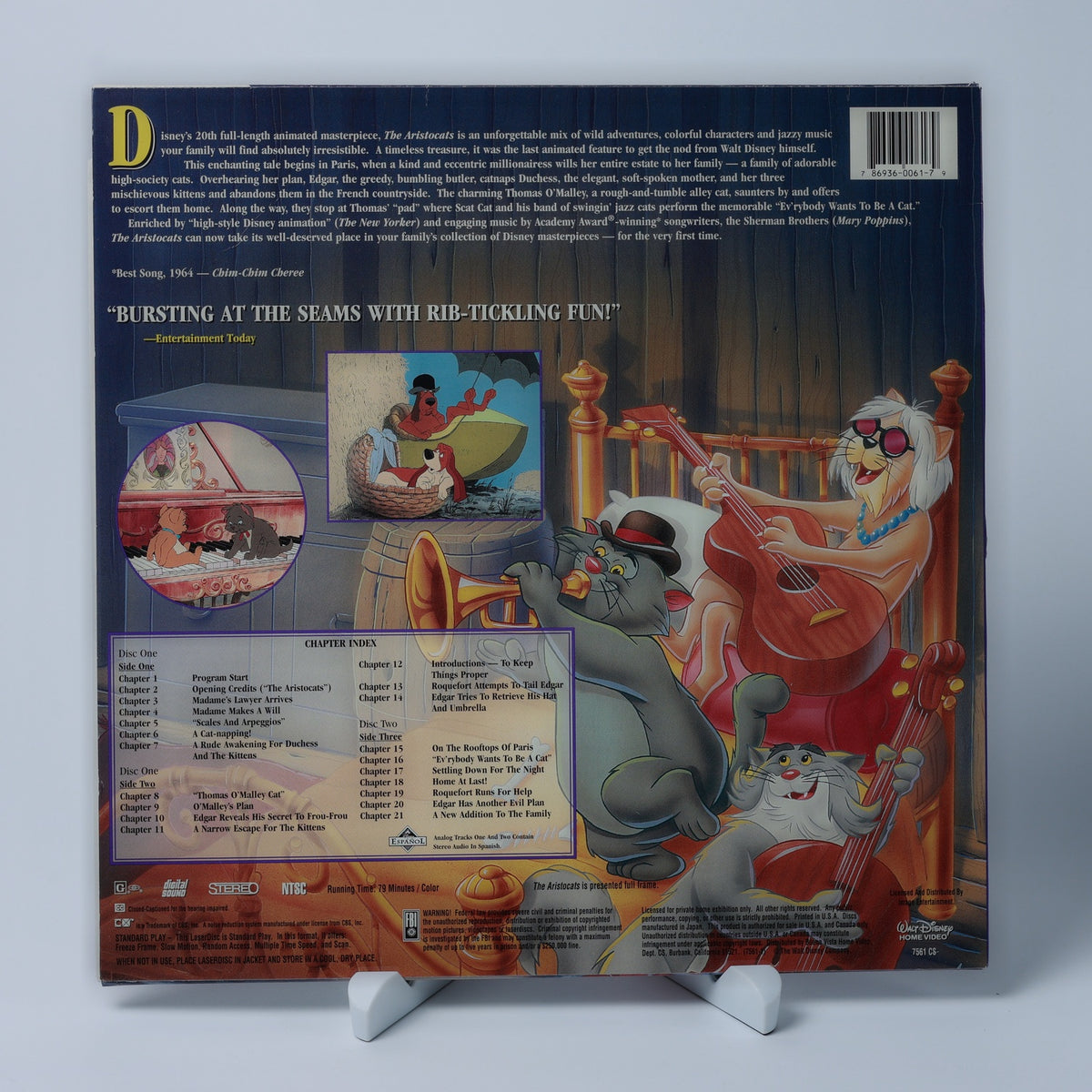 The Aristocats - Walt Disney Masterpiece LaserDisc - CAV - Zustand Gut