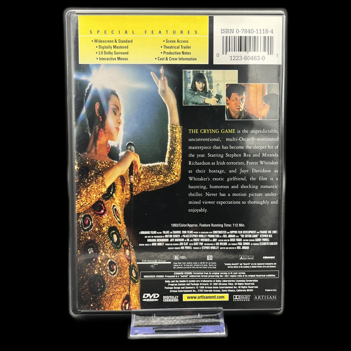 The Crying Game - Region 1 (USA) - Widescreen & Standard - DVD - Gebraucht