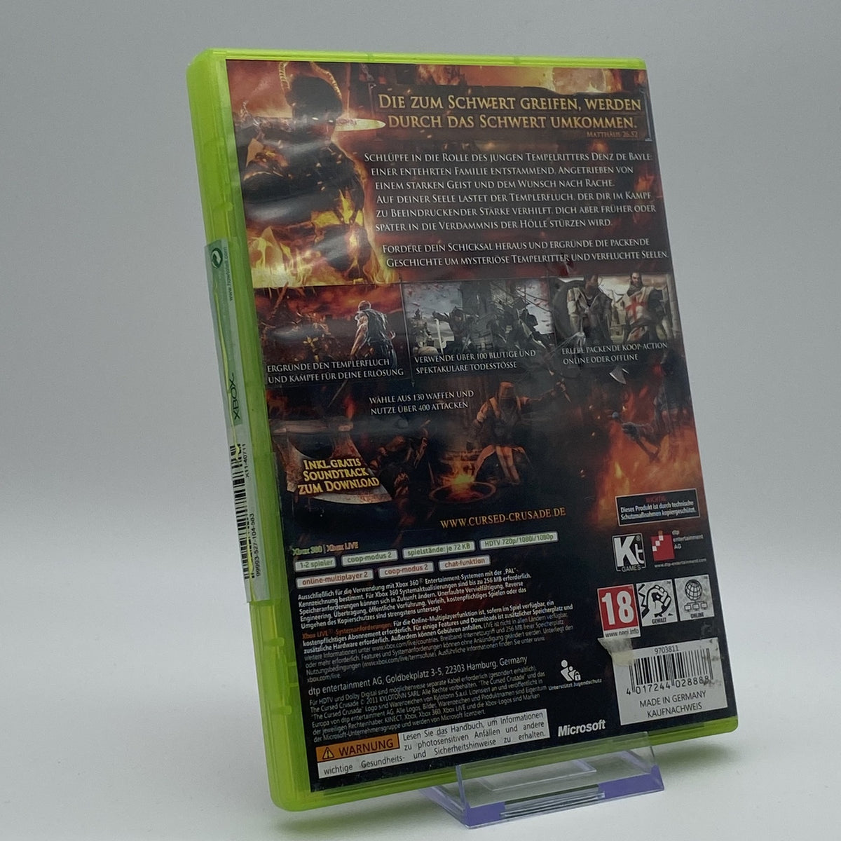 The Cursed Crusade - Xbox 360 Spiel - CiB - PAL - Deutsch - Zustand Sehr Gut