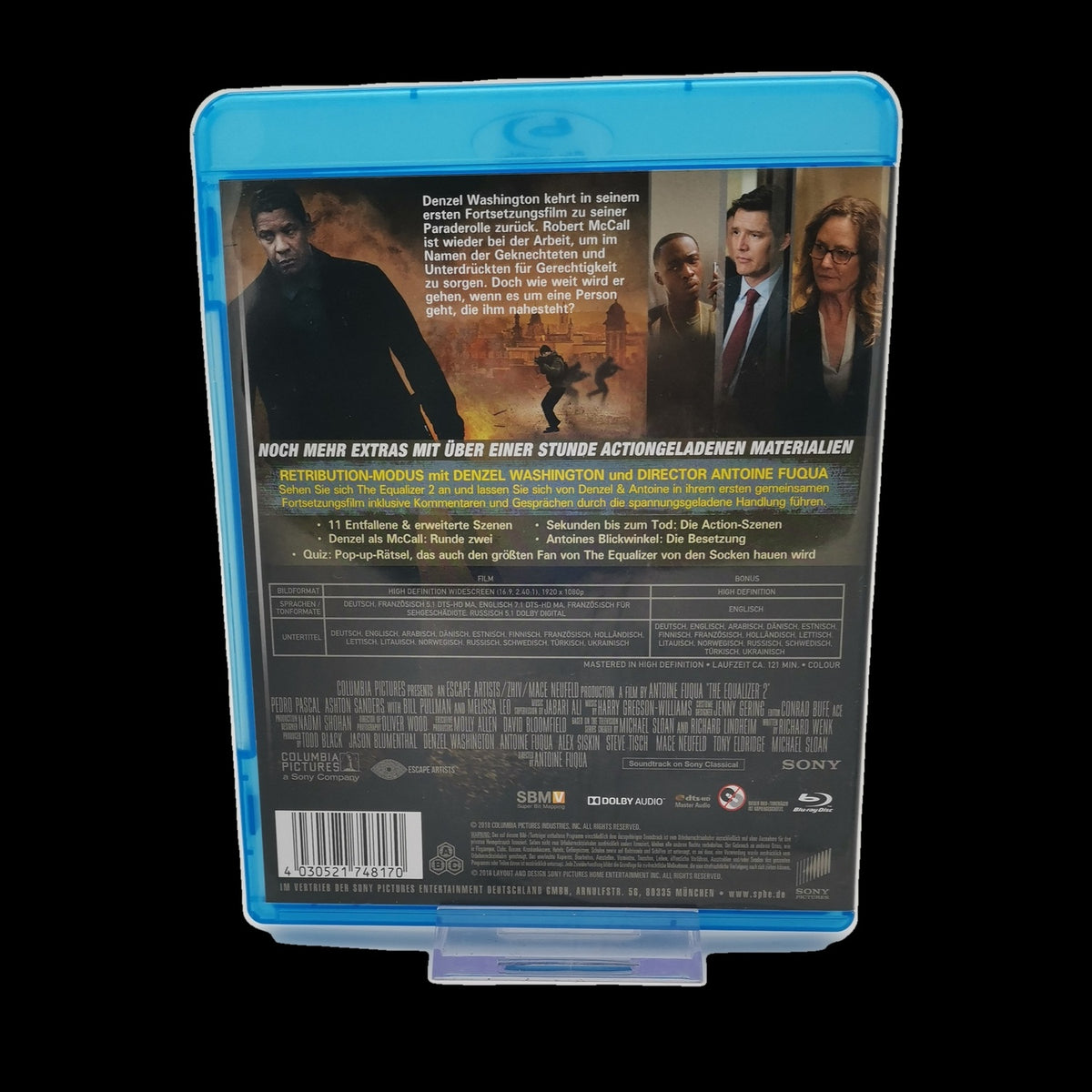 The Equalizer 2 - Denzel Washington - Action - Blu-Ray - Ermittlung - Sehr gut