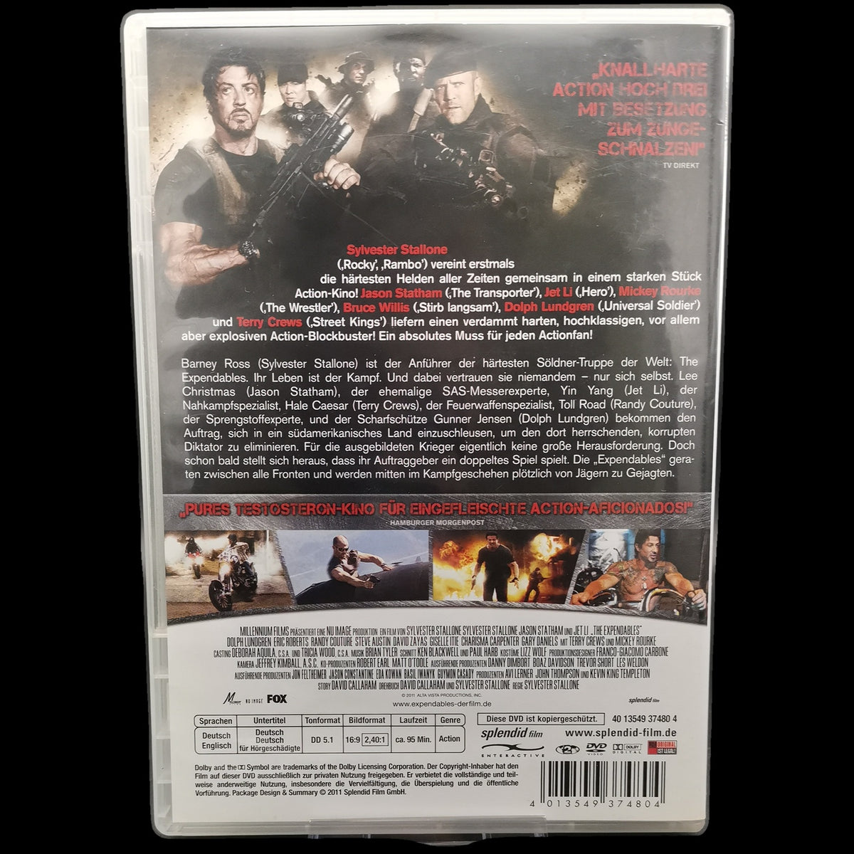 The Expendables - Sylvester Stallone - FSK 16 - Action - DVD - Buddy - Gebraucht
