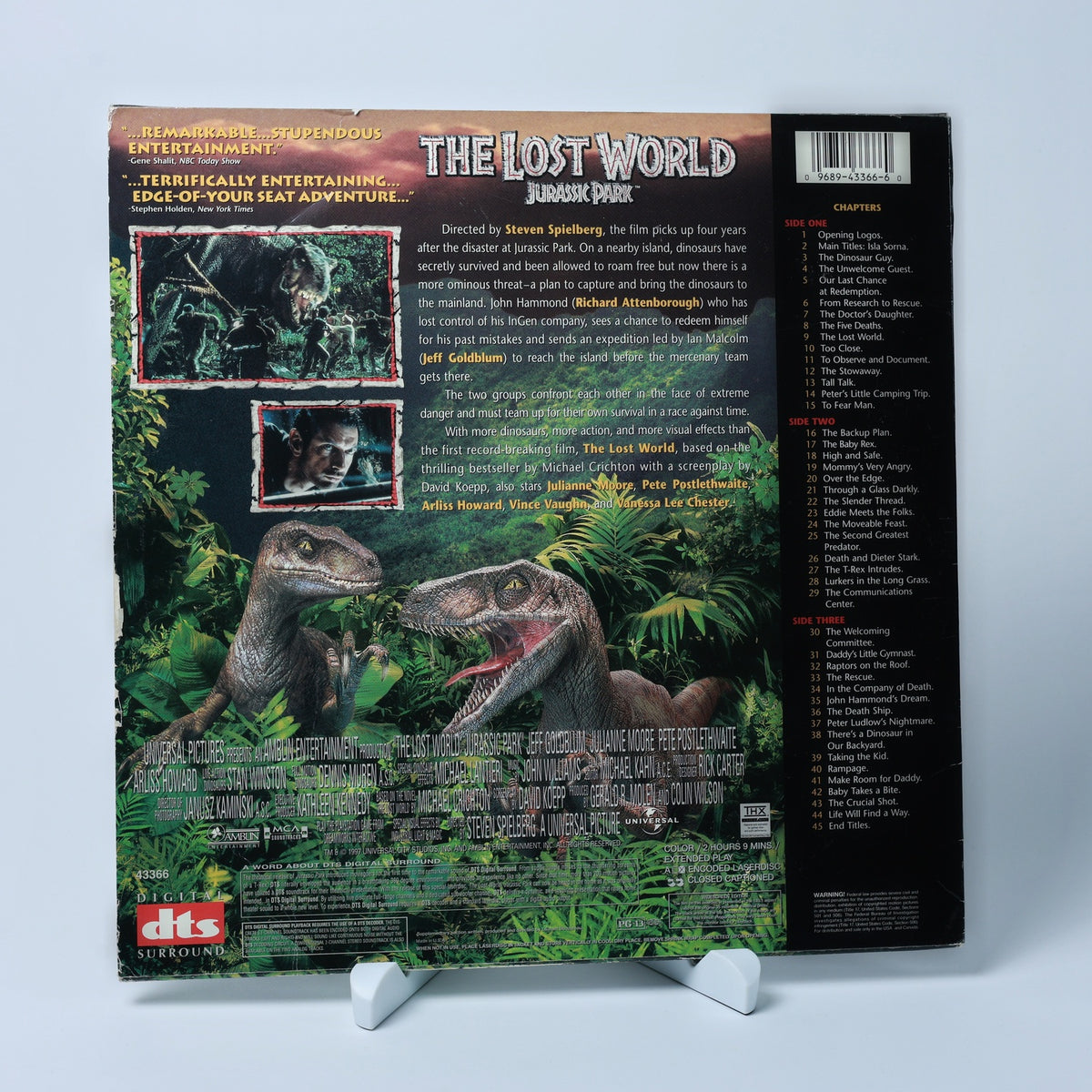 The Lost World: Jurassic Park - 1997 - Widescreen - LaserDisc - Zustand Gut