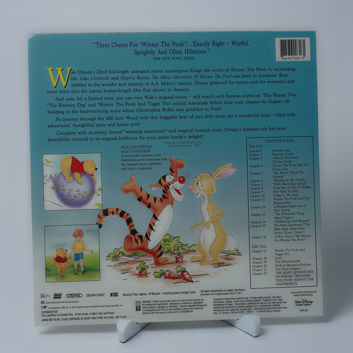 The Many Adventures of Winnie the Pooh - LaserDisc - Zustand Sehr Gut