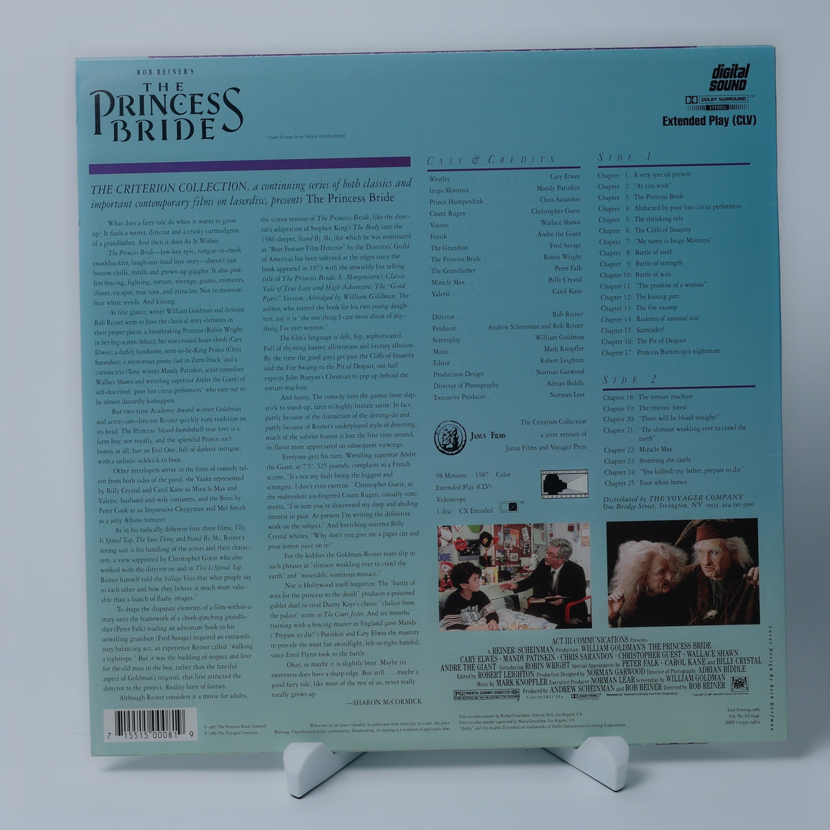 The Princess Bride - Criterion Collection - LaserDisc - 1989 - Zustand Sehr Gut