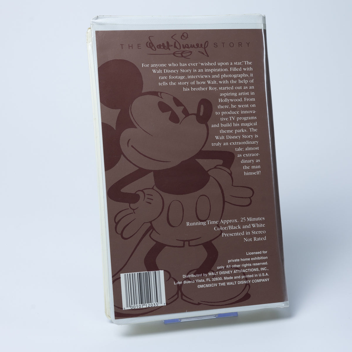 The Walt Disney Story - Dokumentation VHS - NTSC US Import - Zustand Sehr Gut