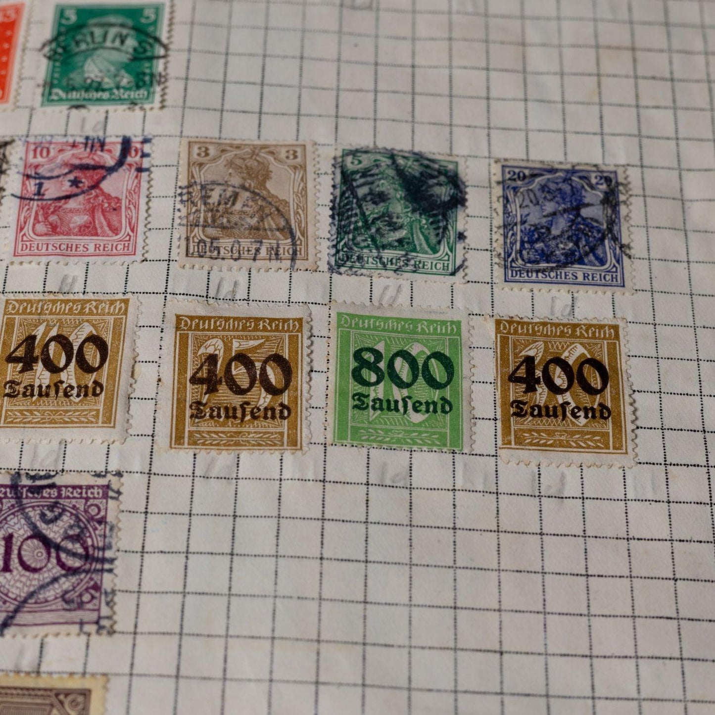 The Wanderer Album - Vintage Briefmarken Sammlung nach Land - teilweise befüllt