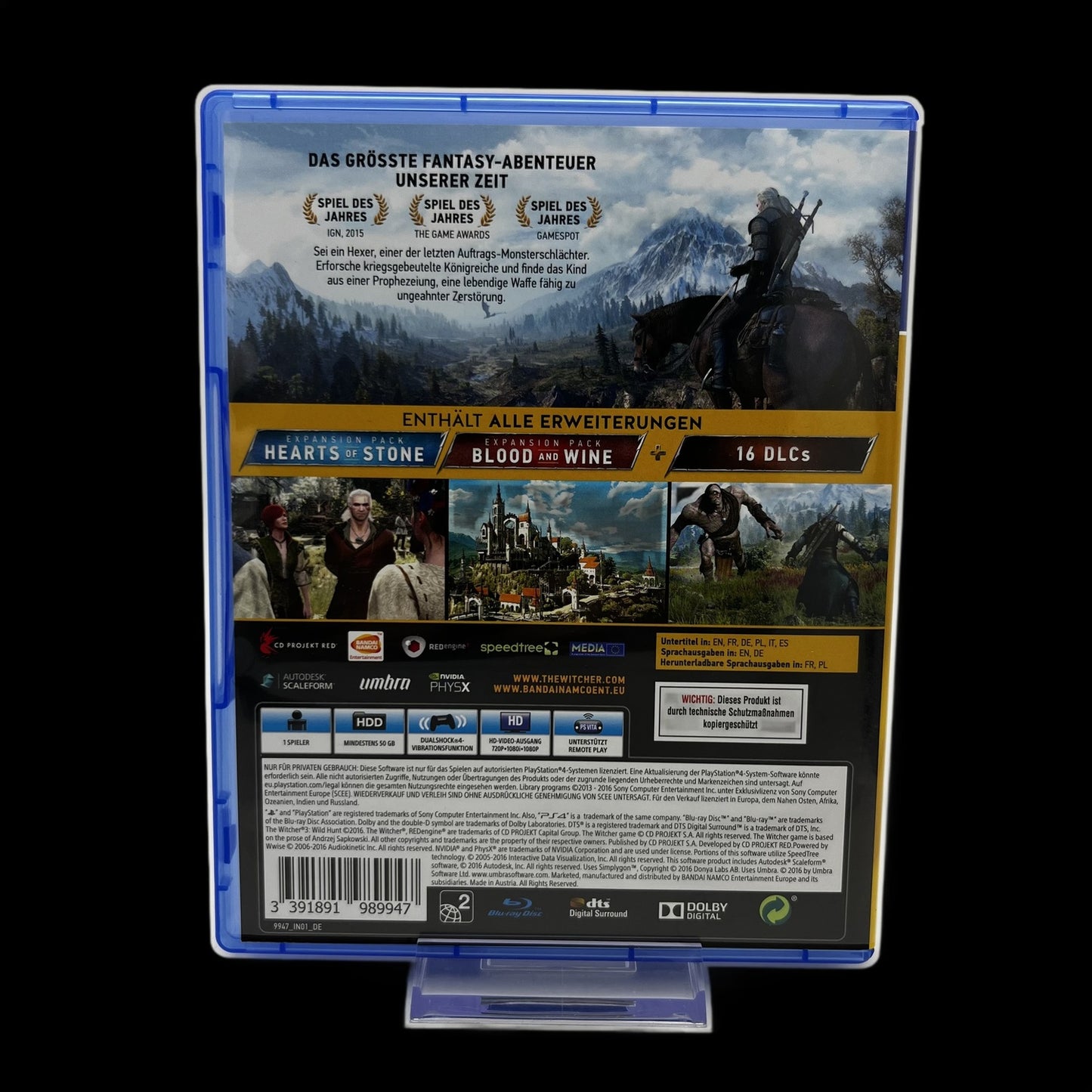 The Witcher 3 Wild Hunt - Playstation 4 - Complete in Box - deutsch - Gebraucht